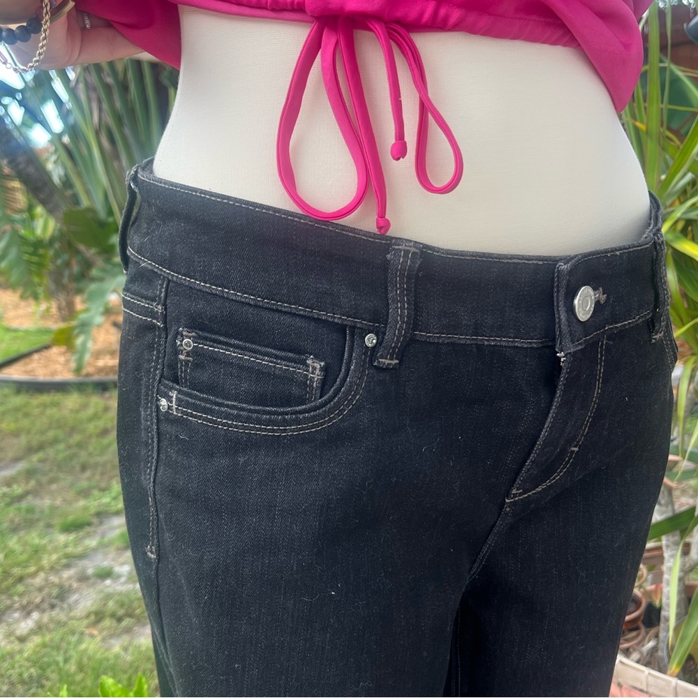 White House Black Market Dark Blanc Flare Jeans NWOT - Picture 3 of 8